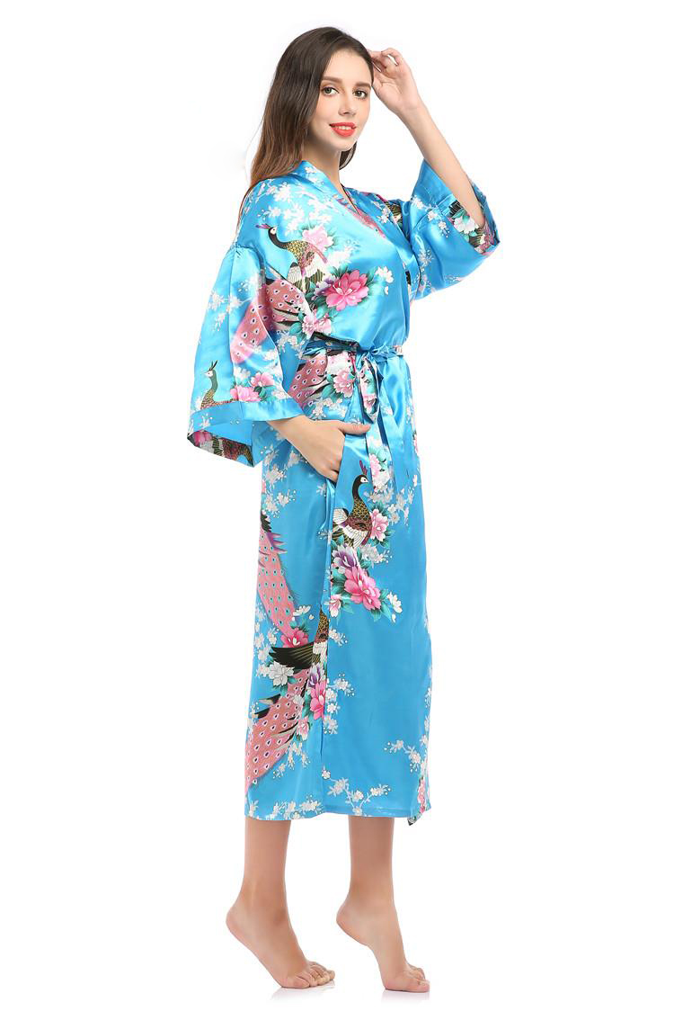 Vintage Fashion In Tokyo - Traje japonês banho floral pavão vestido