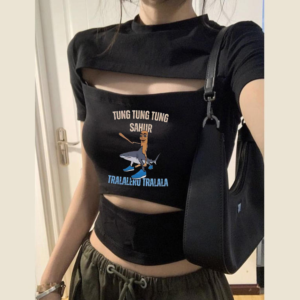 Vintage Fashion For Sale - Tung Tung Sahur crop top feminino
