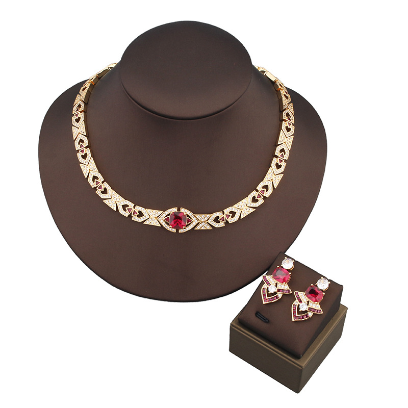 Vintage Fashion Collection - Conjunto de jóias zircão cúbico chapeado