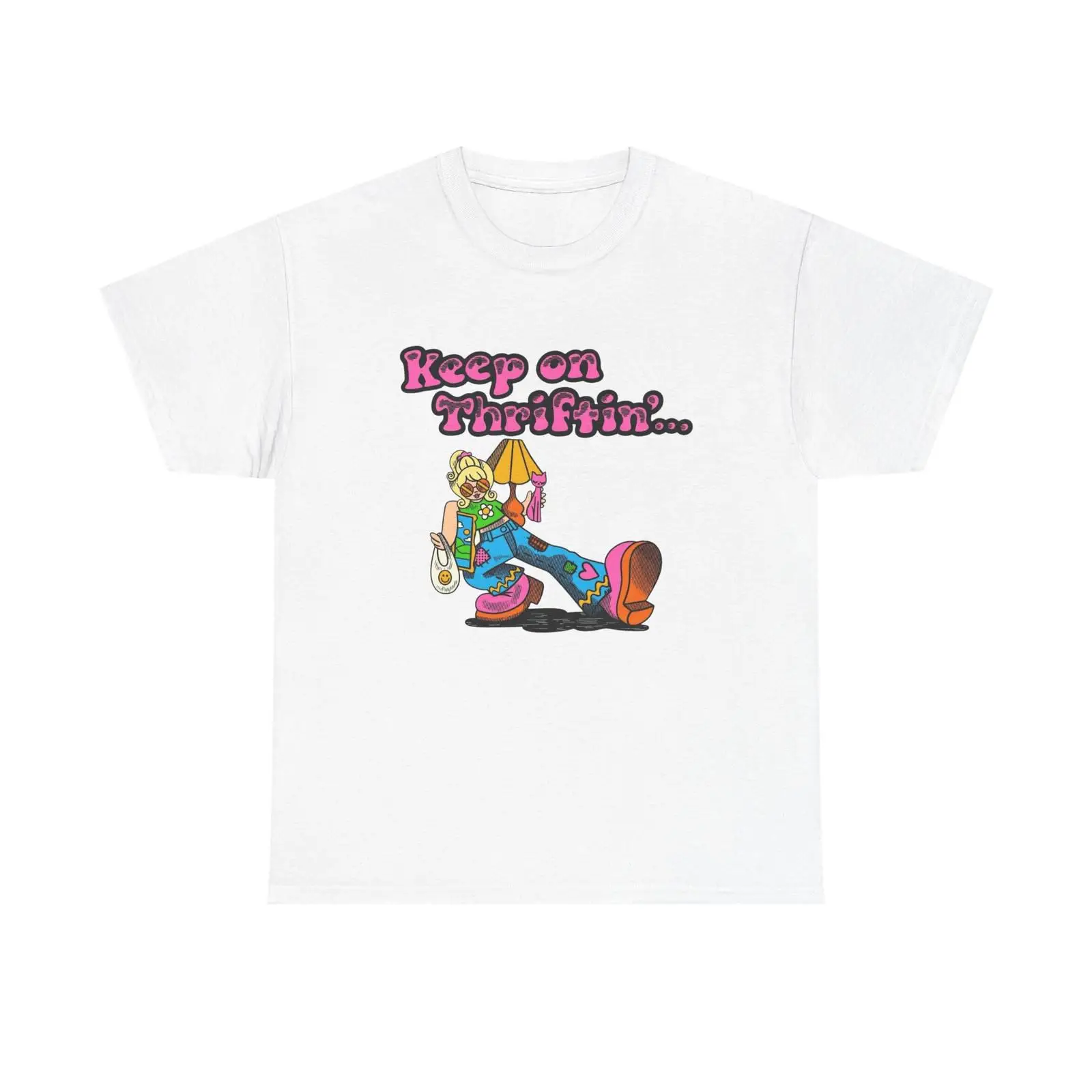 Camiseta Engraçada 'Keep On Th - Thrift Vintage Fashion Usa avaliação e preço